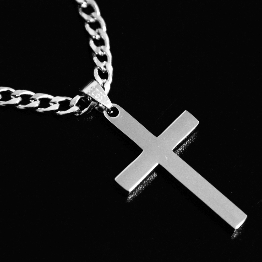 925 Sterling Silver Chain Necklace Men - 925 srebro naszyjnik z krzyżem dla
