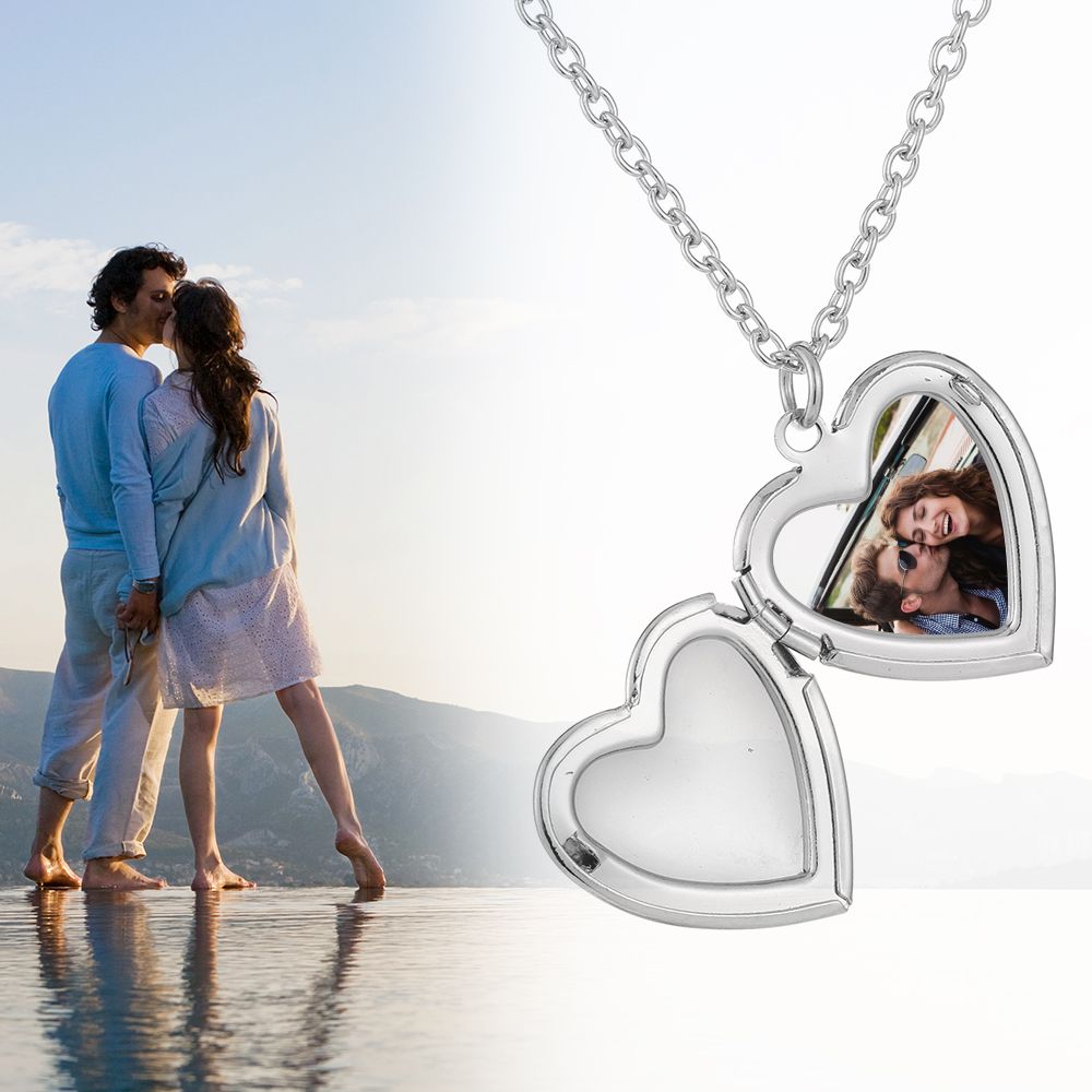 Heart Locket Necklace Photo - Kochana Moda Przyjaciel Biżuteria Łańcuszek Na