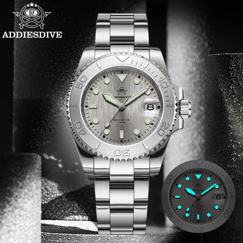 Watch Accessories - ADDIESDIVE AD2087 Męski Zegarek Wodoodporny 20Bar