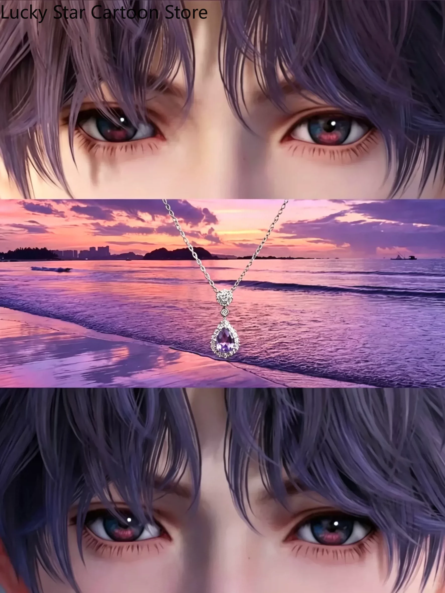 Anime Pendant Necklace - Rafayel, motyw z gry, miłość i