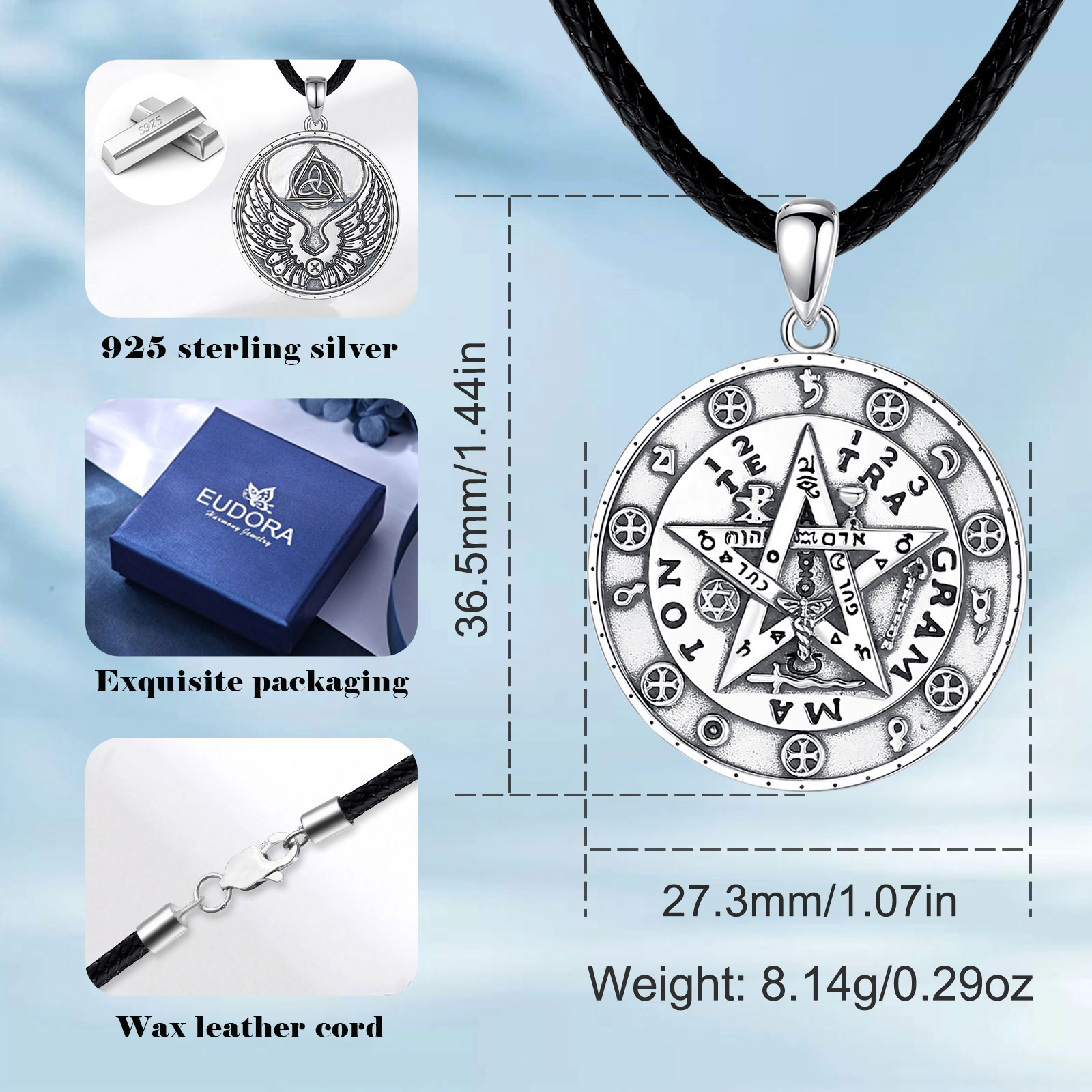 Eudora 925 Sterling Silver Pen – 925 Sterling Silver Chain Necklace Men recenzja i cena