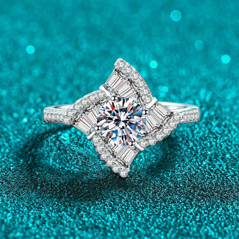 Pierścionki Apaison z moissani – Moissanite Engagement Ring 1 Carat recenzja i cena
