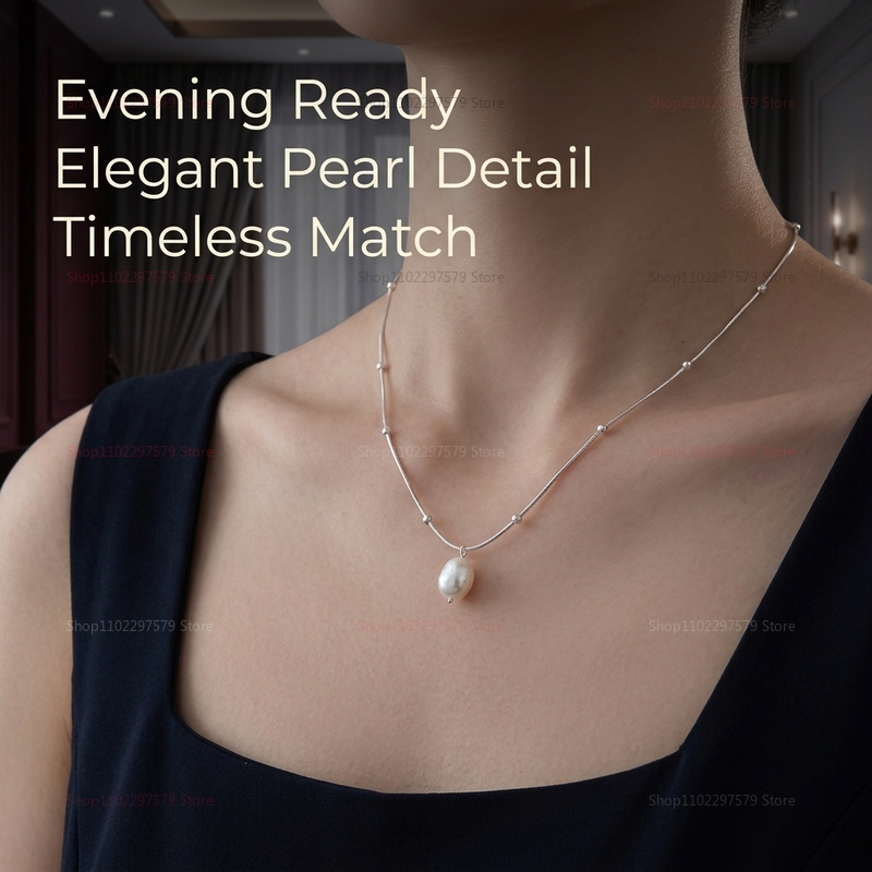 Naszyjnik z zawieszką w kształ – Pearl Choker Necklace Vintage recenzja i cena