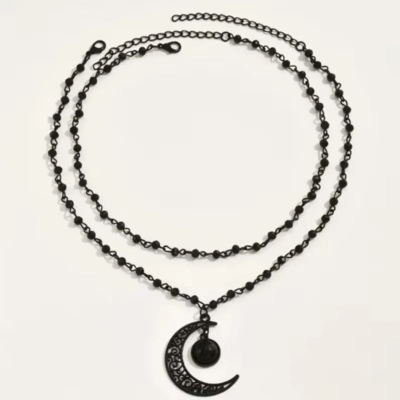 Gotycki naszyjnik z wielowarst – Layered Pendant Necklace Aesthetic recenzja i cena