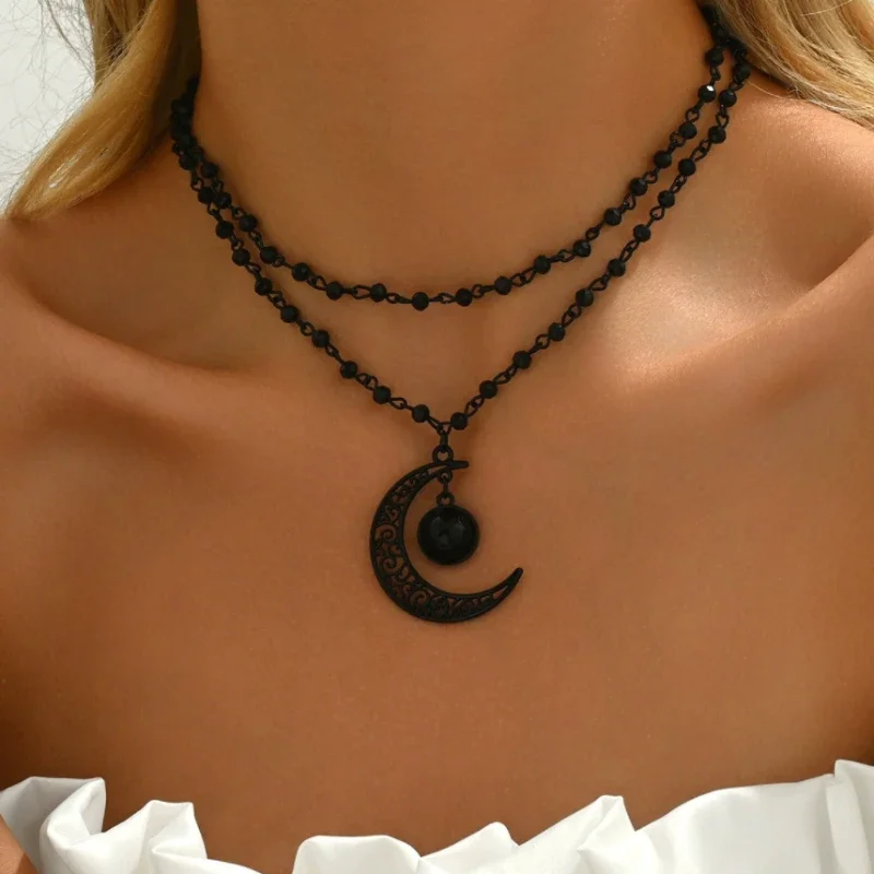 Gotycki naszyjnik z wielowarst – Layered Pendant Necklace Aesthetic recenzja i cena