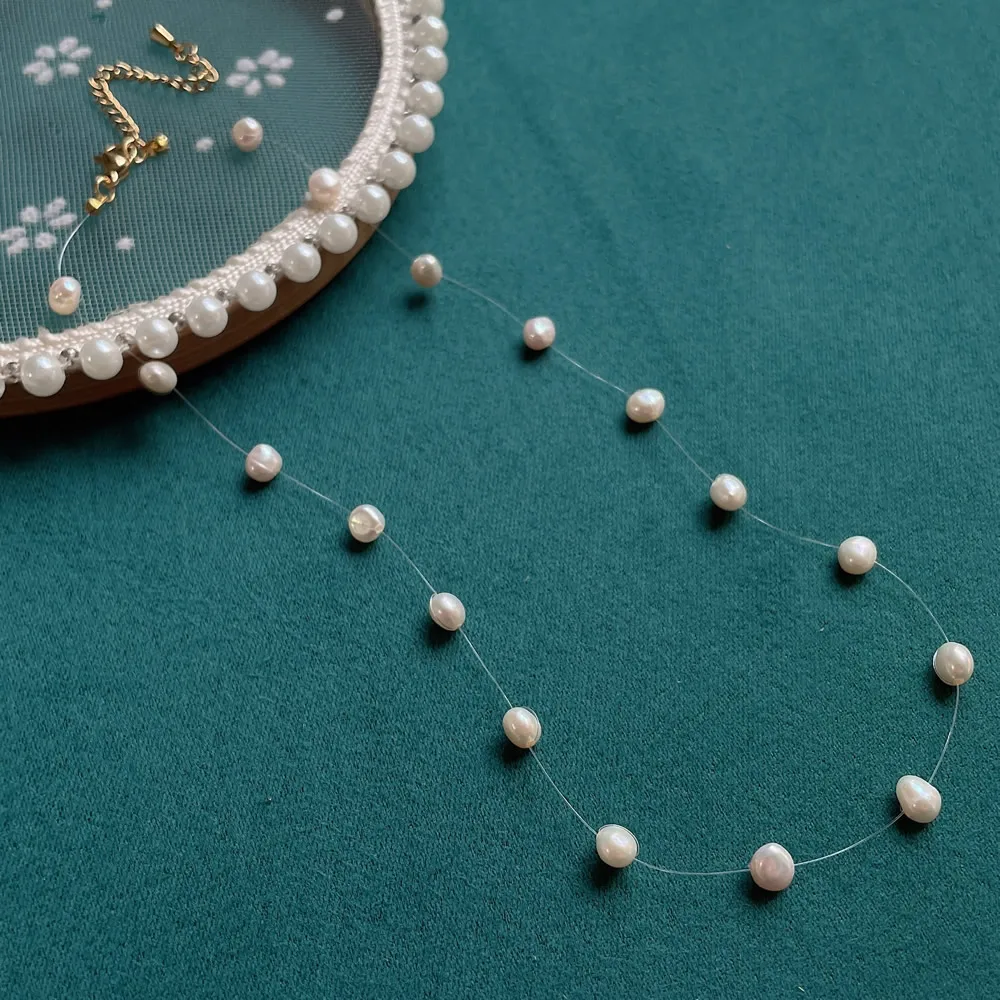 Naszyjnik z naturalnych pereł  – Pearl Choker Necklace Vintage recenzja i cena