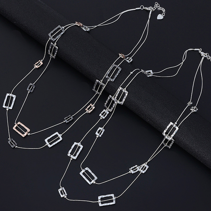 Wielowarstwowy, długi naszyjni – Layered Pendant Necklace Aesthetic recenzja i cena