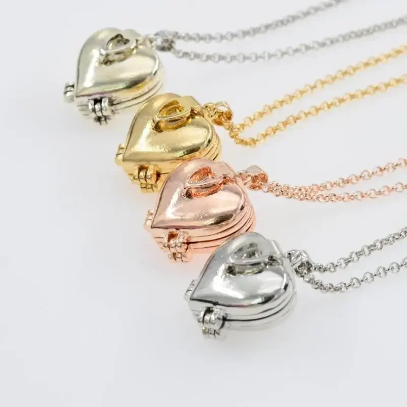 Naszyjnik Vintage Składany Wie – Heart Locket Necklace Photo recenzja i cena