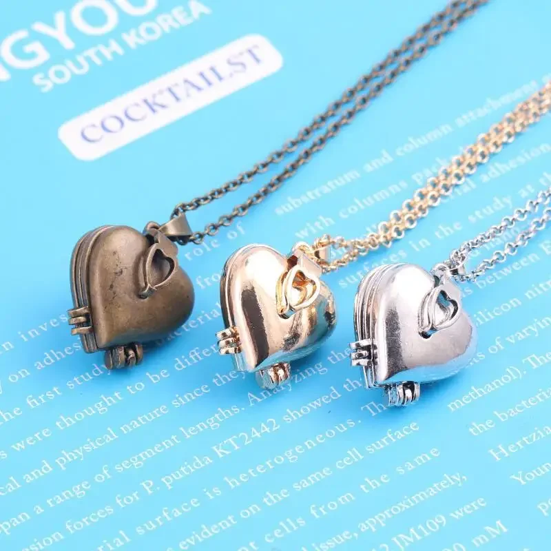 Naszyjnik Vintage Składany Wie – Heart Locket Necklace Photo recenzja i cena