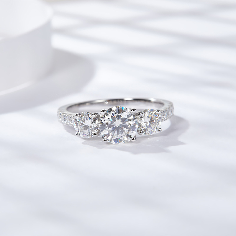 HTOTOH 3 kamień 1 karat D kolo – Moissanite Engagement Ring 1 Carat recenzja i cena
