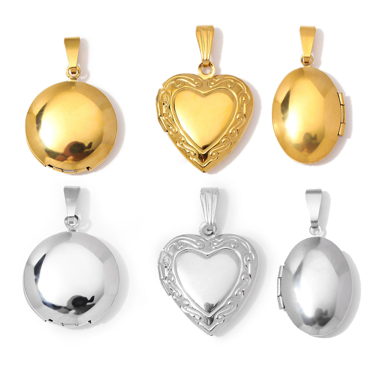 3 szt./partia Hurtownia Stal N – Heart Locket Necklace Photo recenzja i cena