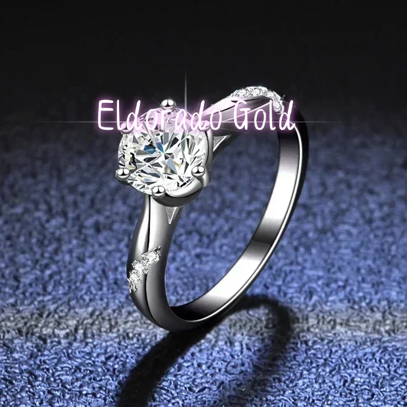 Eldorado Gold 100% Oryginalny  – Moissanite Engagement Ring 1 Carat recenzja i cena