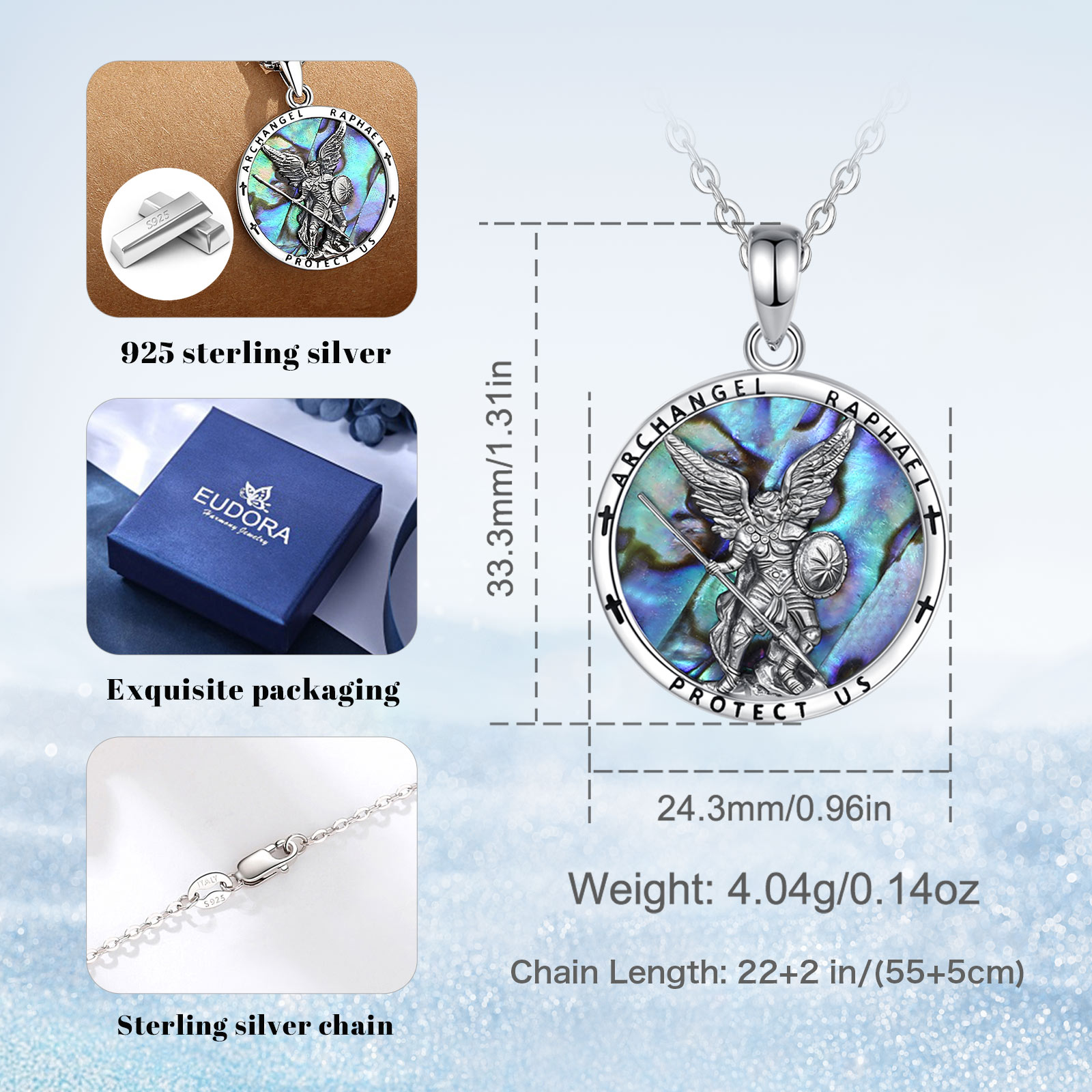 Eudora, naszyjnik ze srebra pr – 925 Sterling Silver Chain Necklace Men recenzja i cena