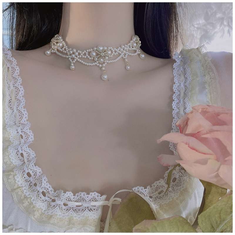 Luksusowy naszyjnik z perłami  – Pearl Choker Necklace Vintage recenzja i cena