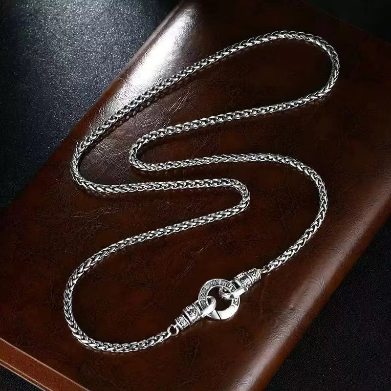 Nowy naszyjnik ze srebra próby – 925 Sterling Silver Chain Necklace Men recenzja i cena