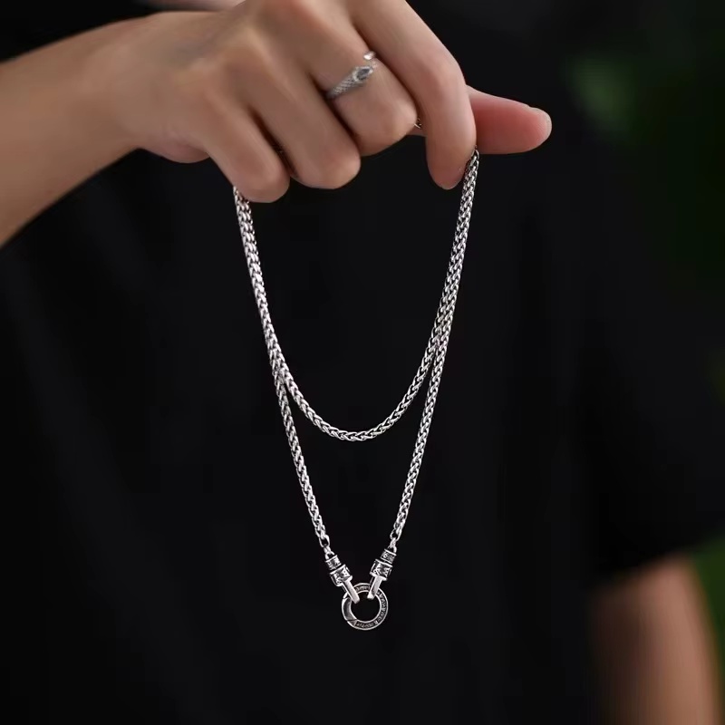 Nowy naszyjnik ze srebra próby – 925 Sterling Silver Chain Necklace Men recenzja i cena
