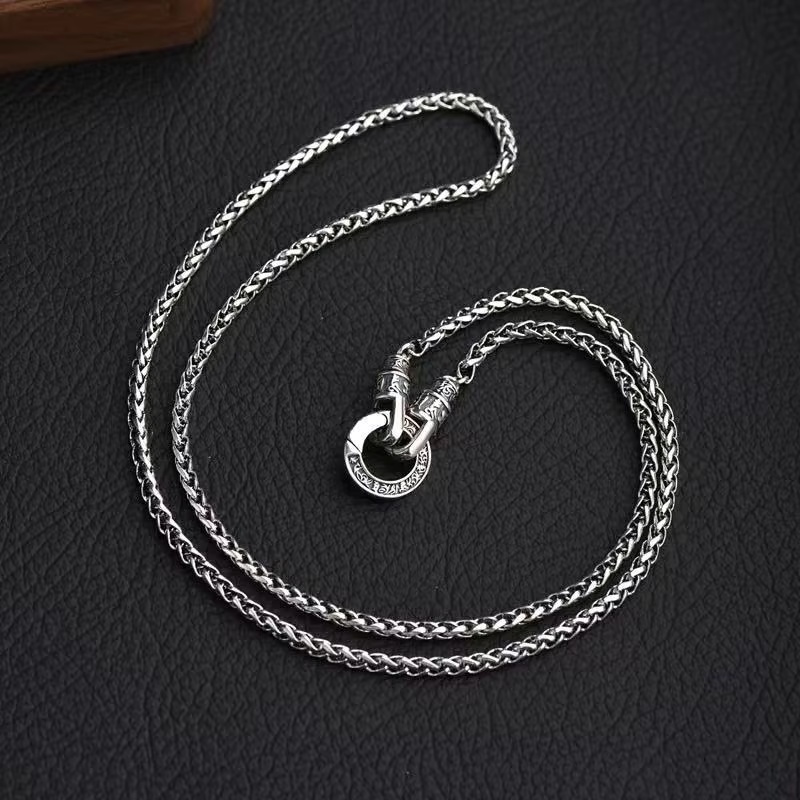 Nowy naszyjnik ze srebra próby – 925 Sterling Silver Chain Necklace Men recenzja i cena